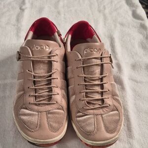 PLAE Women's Blush Pink Suede & Leather Sneakers